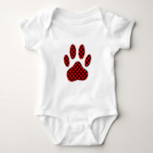 Dog Paw afdrukken met hart Romper