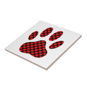 Dog Paw afdrukken met hart Tegeltje (Zijkant)