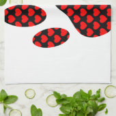 Dog Paw afdrukken met hart Theedoek (Gevouwen)