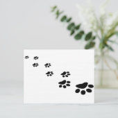 Dog Paw Briefkaart (Staand voorkant)