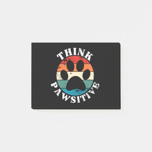 Dog Paw denk positief Post-it® Notes (Voorkant)