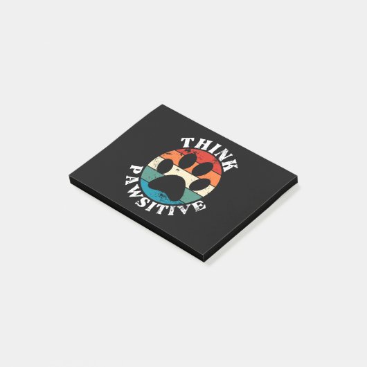 Dog Paw denk positief Post-it® Notes (Schuin)