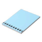Dog Paw Distressed Pattern Blue Notitieblok (Gedraaid)