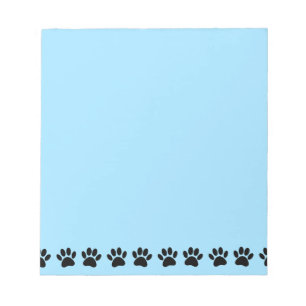 Dog Paw Distressed Pattern Blue Notitieblok