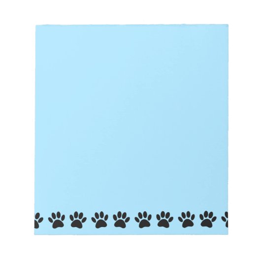Dog Paw Distressed Pattern Blue Notitieblok (Voorkant)