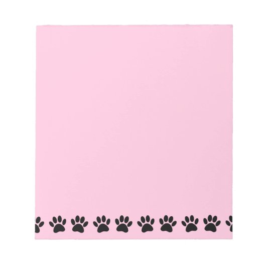 Dog Paw Distressed Pattern Pink Notitieblok (Voorkant)