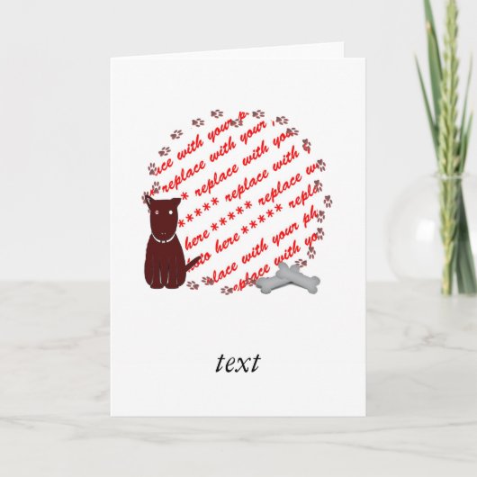 Dog Paw Drukt Foto Lijst Kaart (Voorkant)