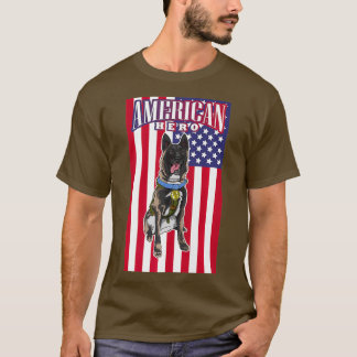 Dog Paw Golden Medal Brave Police Dog T-shirt