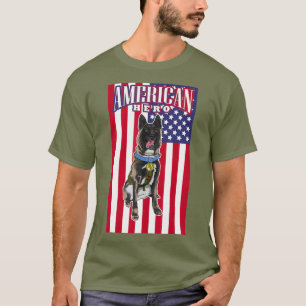 Dog Paw Golden Medal Brave Police Dog T-shirt
