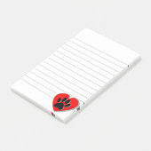 Dog Paw Heart Drawing Lined Post-it® Notes (Schuin)