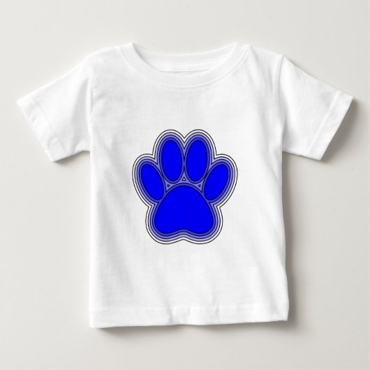 Dog Paw in blauw met contouren (Voorkant)