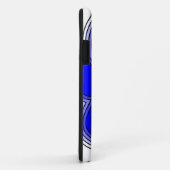 Dog Paw in blauw met contouren Case-Mate iPhone Case (Achterkant/rechts)