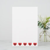 Dog Paw in rood hart Briefpapier (Staand voorkant)