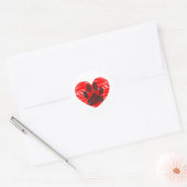 Dog Paw in rood hart Ronde Sticker (Envelop)
