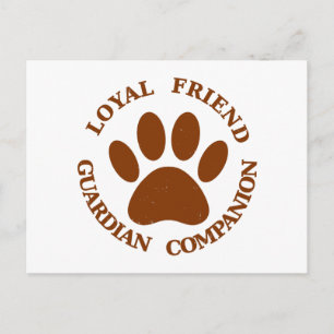 Dog Paw Loyal Friend Briefkaart