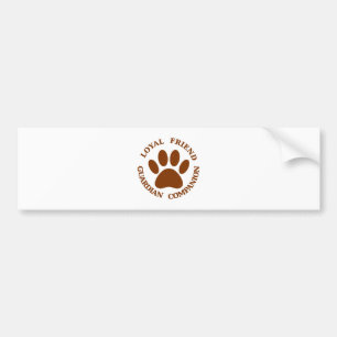 Dog Paw Loyal Friend Bumpersticker