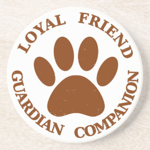 Dog Paw Loyal Friend Zandsteen Onderzetter