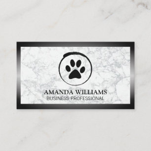 Dog Paw Marmer Grens Visitekaartje