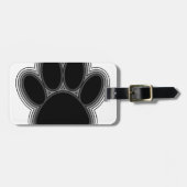 Dog Paw met contouren Bagagelabel (Voorkant horizontaal)