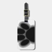 Dog Paw met contouren Bagagelabel (Voorkant verticaal)