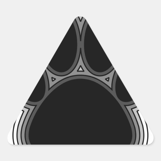 Dog Paw met contouren Driehoek Sticker (Voorkant)