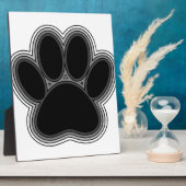 Dog Paw met contouren Fotoplaat (Zijkant)