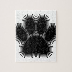 Dog Paw met contouren Legpuzzel