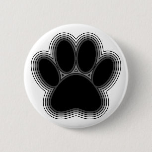 Dog Paw met contouren Ronde Button 5,7 Cm