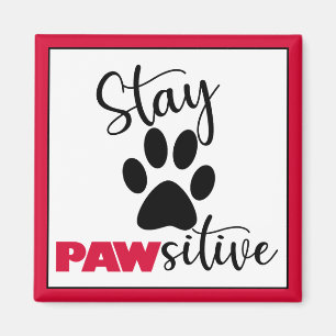Dog Paw Motivatie Pun Magneet