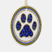 Dog Paw-ontwerp Keramisch Ornament (Rechts)