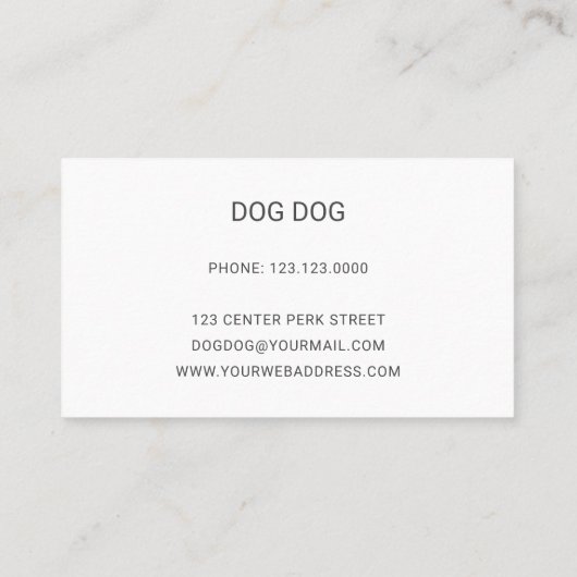 Dog paw path, Appointcard Visitekaartje (Achterkant)