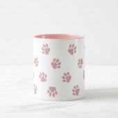 Dog Paw Pattern Coffee Mok - Schattigee hond moede (Midden)