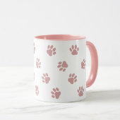 Dog Paw Pattern Coffee Mok - Schattigee hond moede (Voorkant rechts)