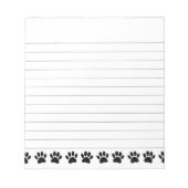Dog Paw Pattern gelinkt Notitieblok (Voorkant)