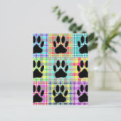 Dog Paw Pattern Quilt Briefkaart (Staand voorkant)