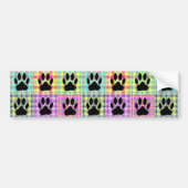 Dog Paw Pattern Quilt Bumpersticker (Voorkant)