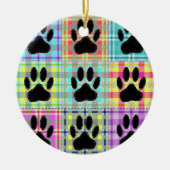 Dog Paw Pattern Quilt Keramisch Ornament (Voorkant)