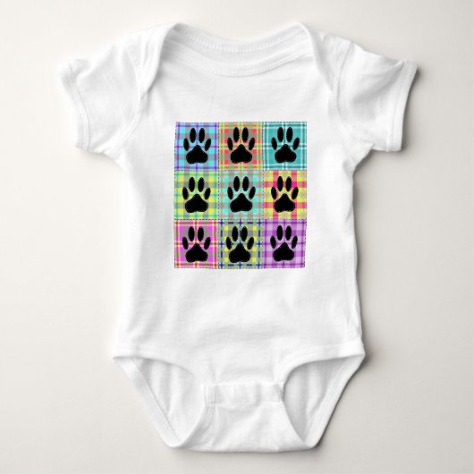 Dog Paw Pattern Quilt Romper (Voorkant)