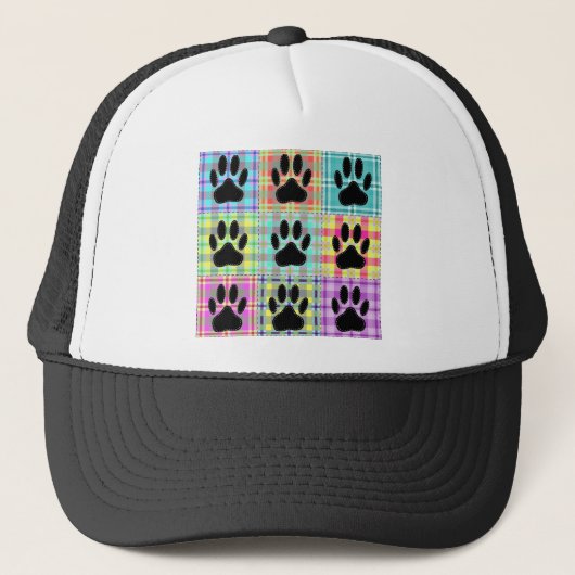 Dog Paw Pattern Quilt Trucker Pet (Voorkant)