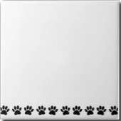 Dog Paw Pattern Tegeltje