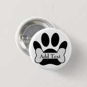 Dog Paw Print and Bone Button (Voorkant /achterkant)