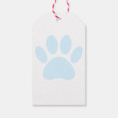 Dog Paw Print Art Aangepaste tekst Cadeaulabel (Achterkant)