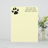 Dog Paw Print Briefhoofd Ontwerp (Staand voorkant)