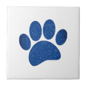 Dog Paw Print Cartoon Oud Papier Print Tegeltje (Voorkant)
