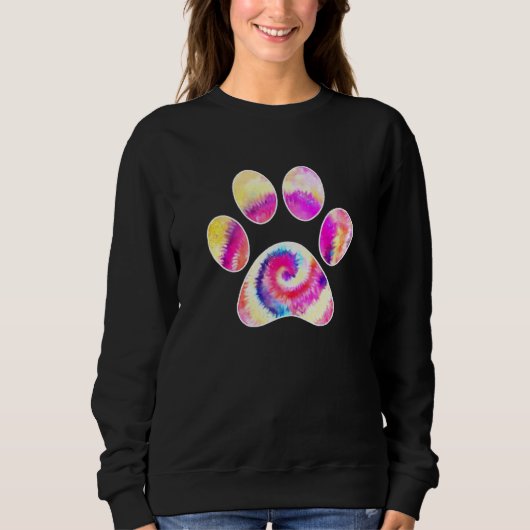 Dog Paw Print Dog Waterverf Paw Trui (Voorkant)