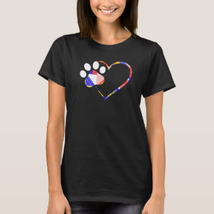 Dog Paw Print Doggie Dier Fan Vriend Huisdieren Pl T-shirt