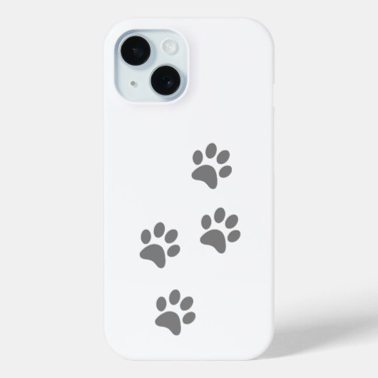Dog Paw Print iPhone Case – Cute Animal Print  (Achterkant)