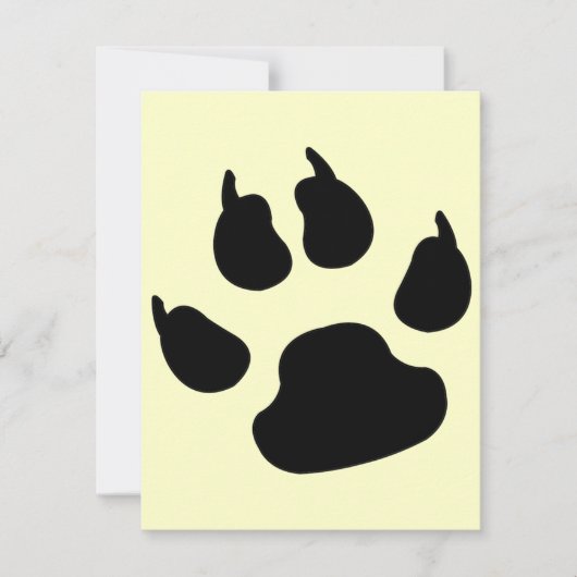 Dog Paw Print Kaart (Voorkant)