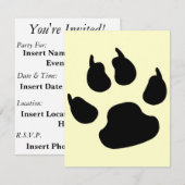 Dog Paw Print Kaart (Voorkant / Achterkant)