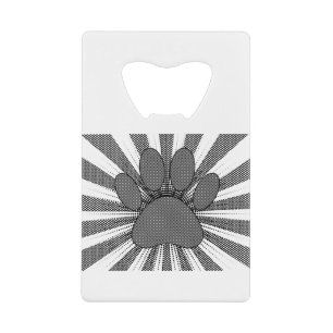 Dog Paw Print Manga Style Kredietkaart Flessenopener